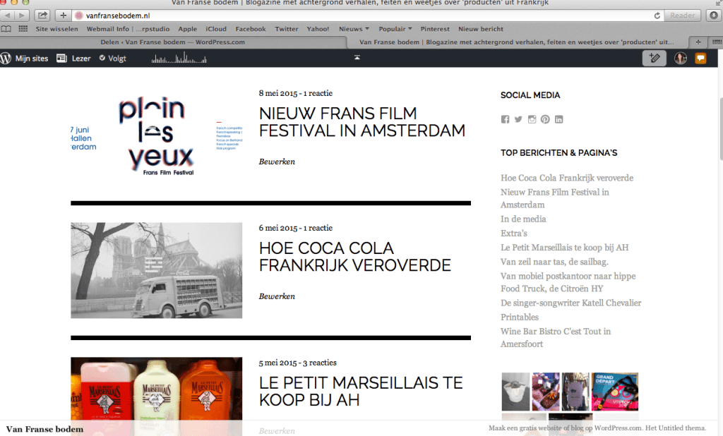 Nieuwe lay-out blog Van Franse&nbsp;bodem