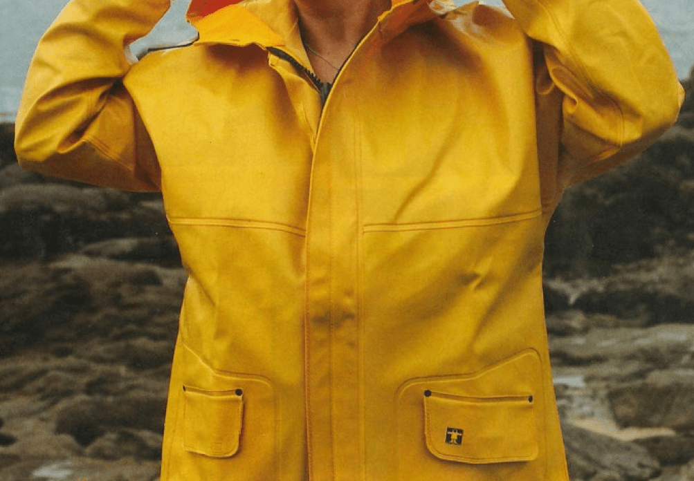 Niet sexy, wel handig, de regenpakken van Guy&nbsp;Cotten