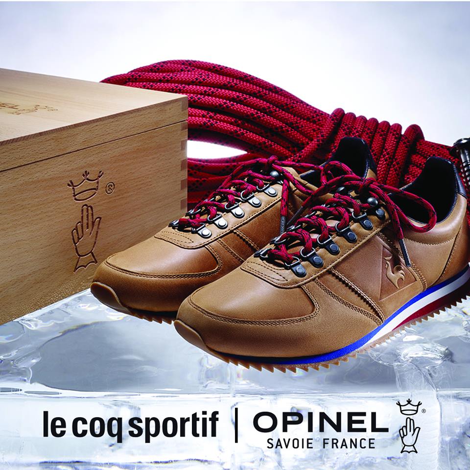Het Franse messenmerk Opinel en het sportmerk Le Coq Sportif gaan samenwerking aan