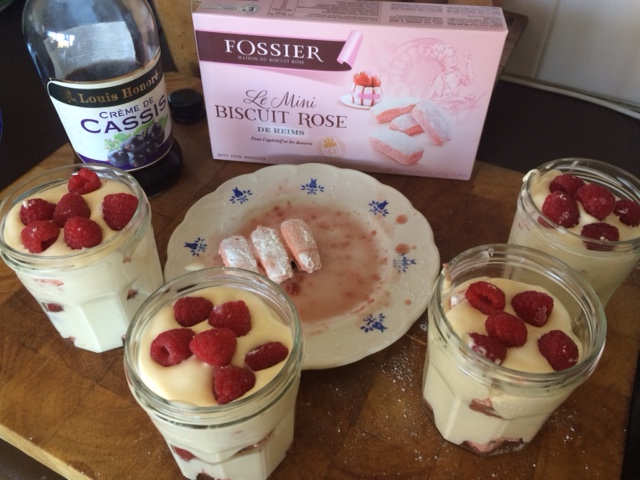 Toetje met le mini biscuit rose de&nbsp;Reims