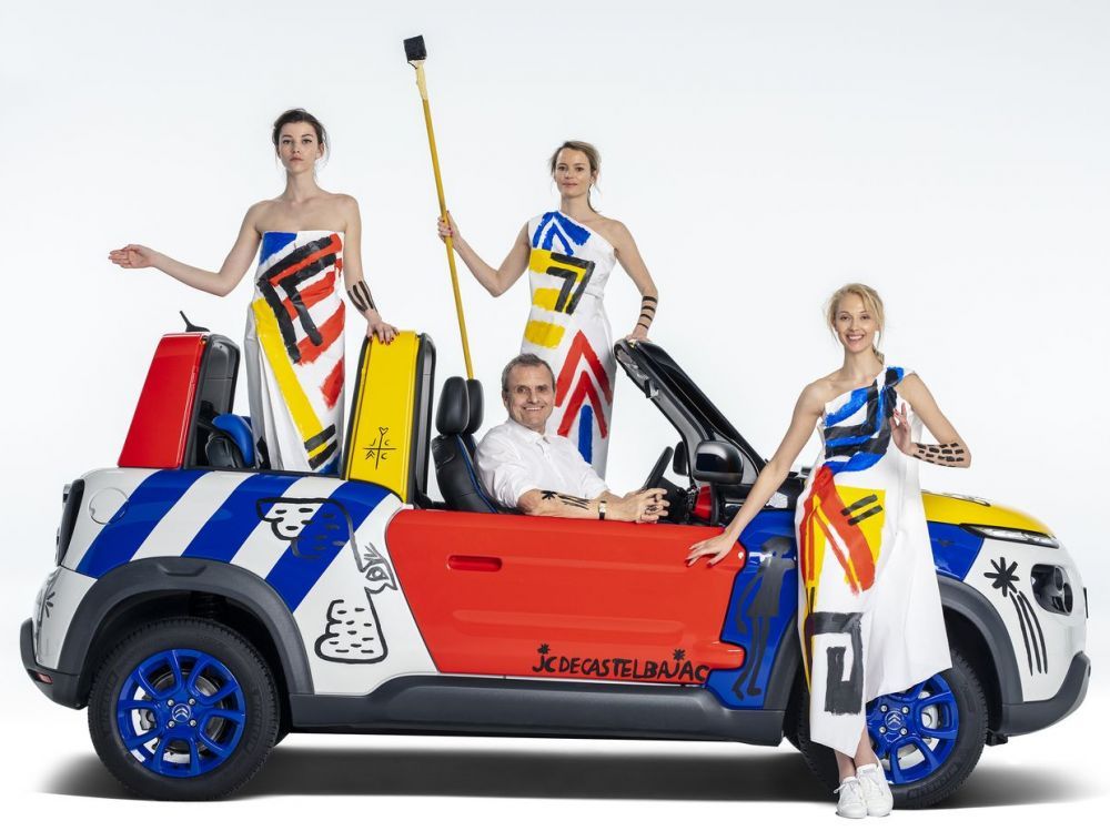 De Mehari van Citroën viert 50-jarig bestaan met Jean-Charles de Castelbajac E-Mehari&nbsp;Art-Car