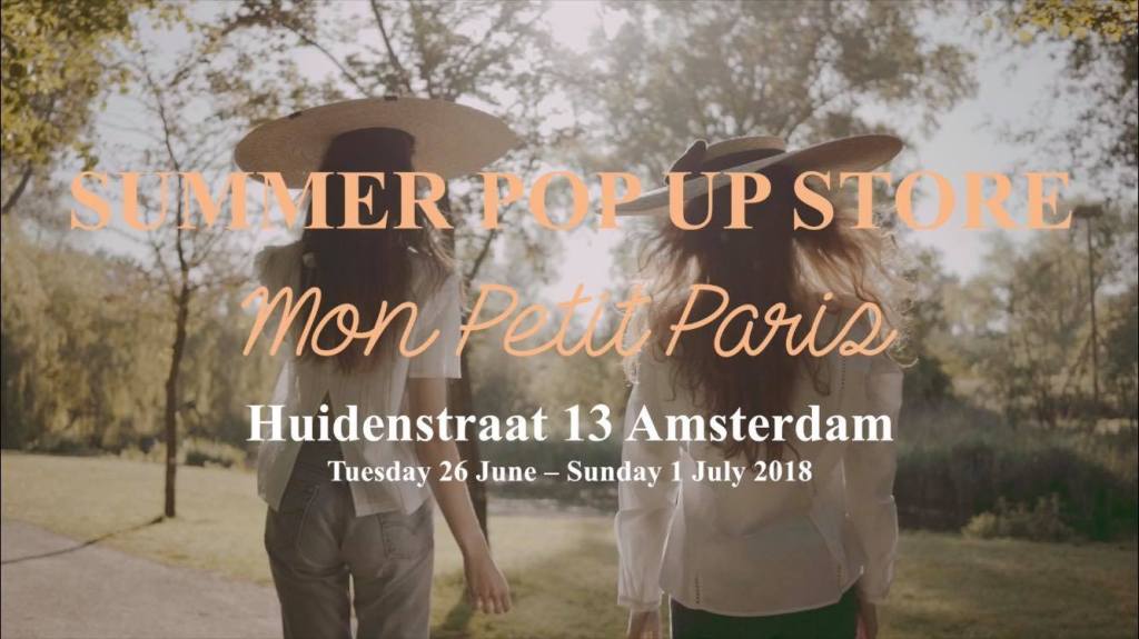Zomer Pop Up store Mon Petit Paris Amsterdam
