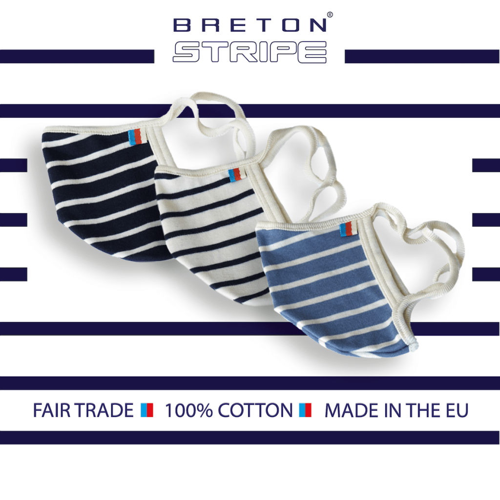 Gestreepte mondkapjes van Breton Stripe en&nbsp;WINACTIE