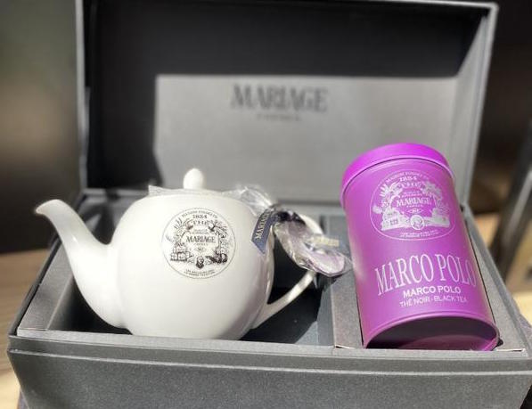 Gesloten -WINACTIE: Super mooie Mariage Frères Degustateur set Marco Polo (theepot, -lepel en&nbsp;thee)